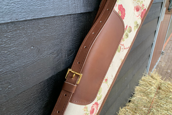 Floral Linen & Leather Creme Gunslip - Afbeelding 5