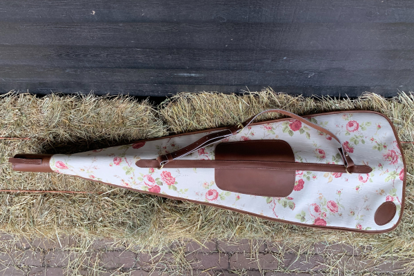 Floral Linen & Leather Creme Gunslip - Afbeelding 14