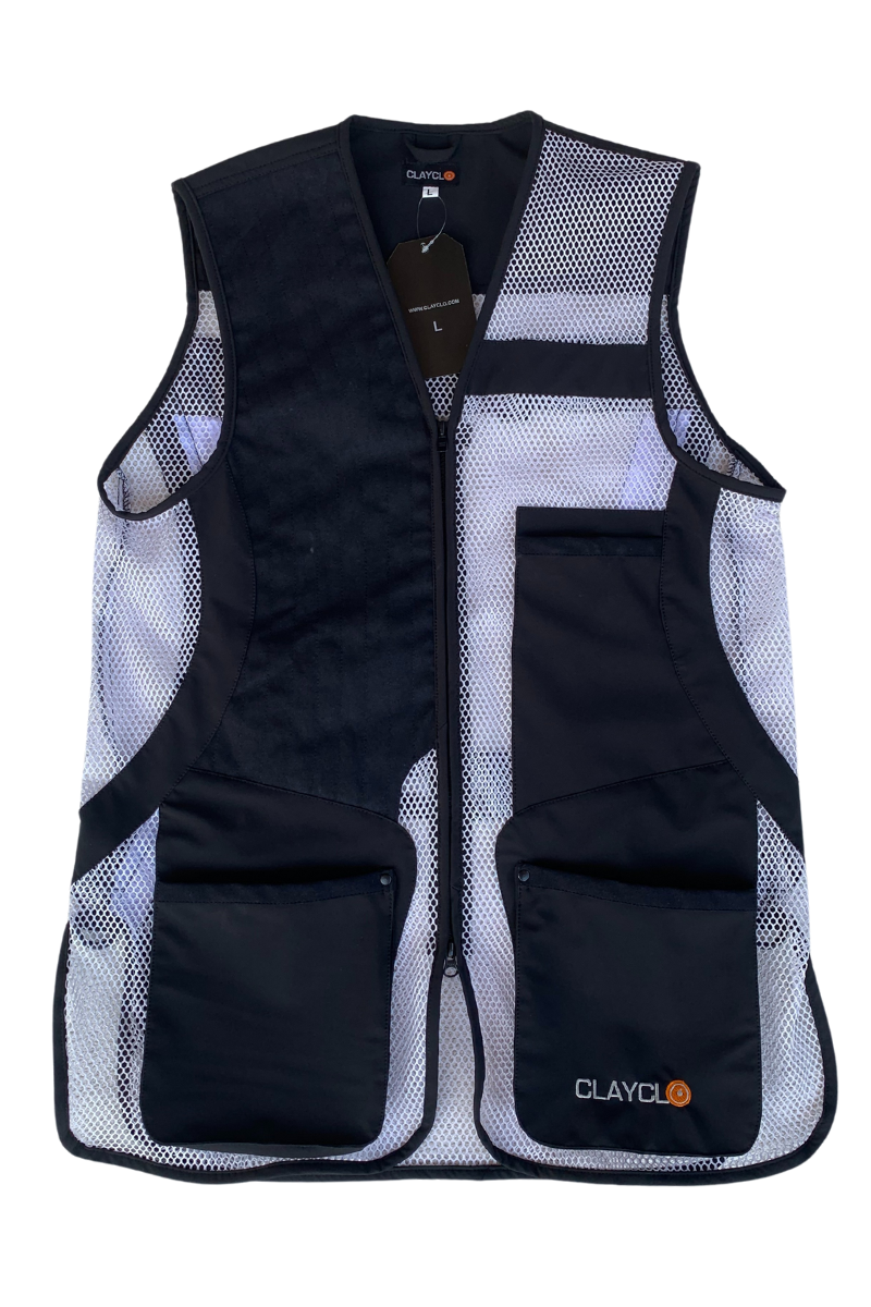 Shellmaster V-cut Vest Men RH - Black/White - MJ Shooting Gear